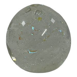 Iridescent Glitter Hand Blown Glass Paperweight Bubbles 3" Sparkle Gift Mom